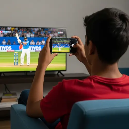 Young Cricket Fan Captures IPL Magic