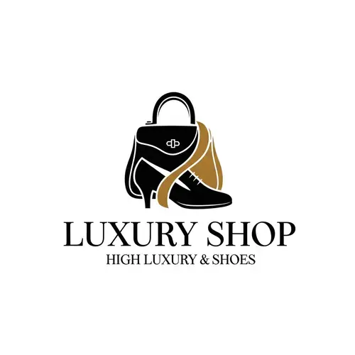 High-End Leather Handbags & Shoes Shop Logo | Sophisticated Designs