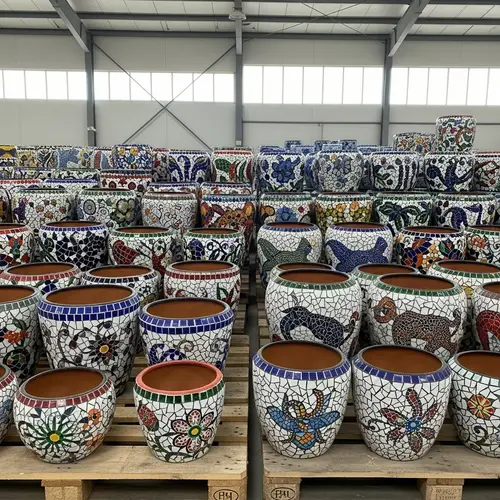 Colorful Wholesale Planters in Mosaic Style