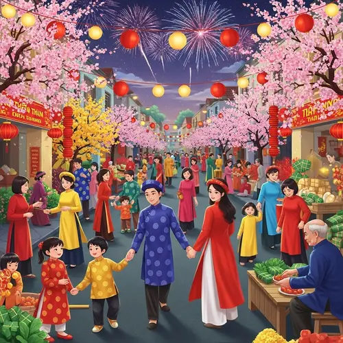Tết Celebrations in Vietnam: Colorful Festivities and Traditional Customs