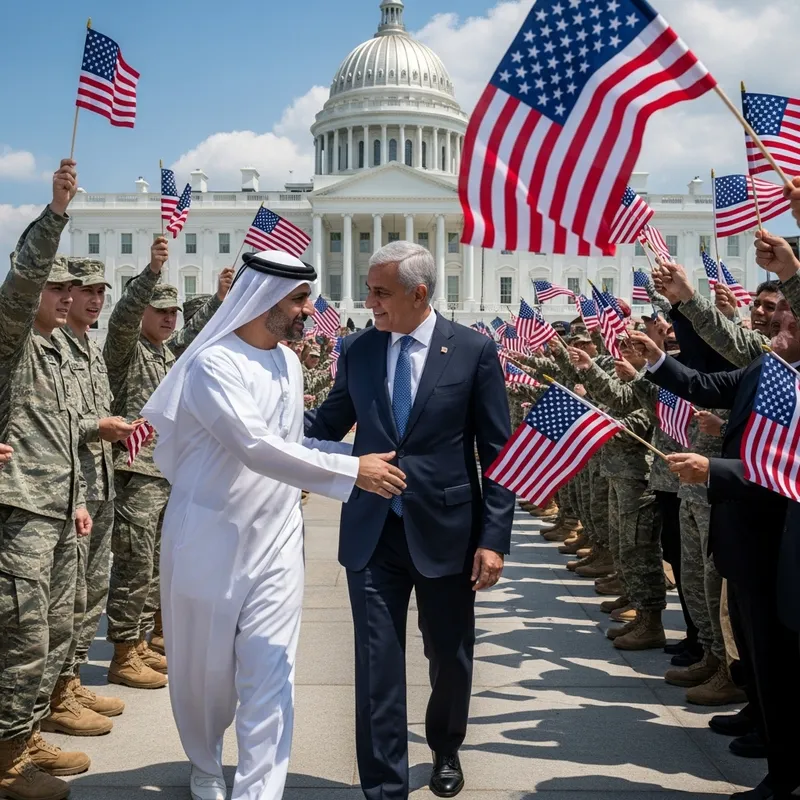 Patriotic Welcoming by US Army at White House Celebration
