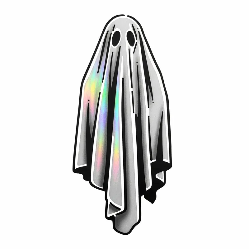 Ethereal Ghost Stencil with Holographic Detail