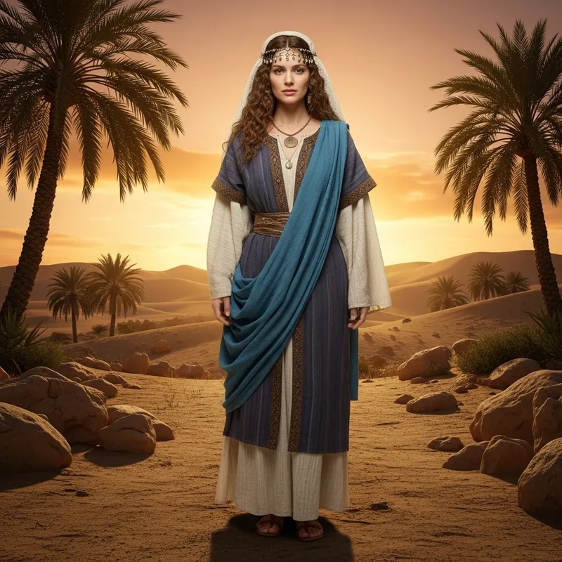 Elegant Woman in Old Testament Style