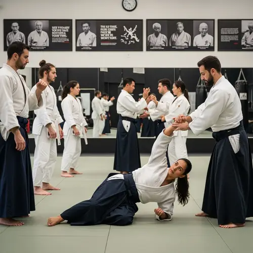 Diverse Aikido Practice in Modern Dojo - Energetic & Positive Atmosphere