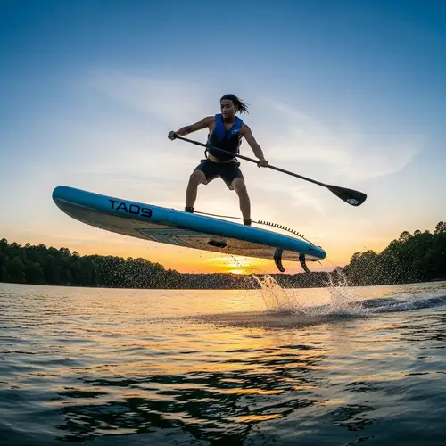Adventure and Tranquility: Paddleboarding at Sunset