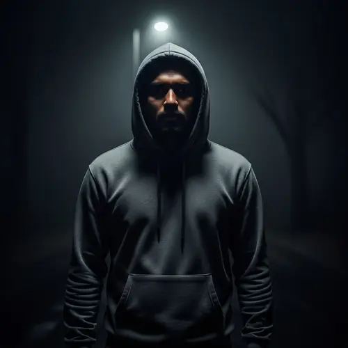 Lost South Asian Man Wandering in Urban Solitude