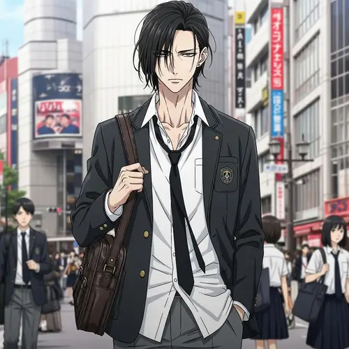 Dark-Haired Japanese High School Student Detective | Series Main Character