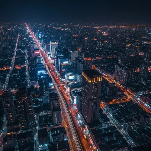 Neon Cyberpunk Cityscape at Night | Futuristic City Photography