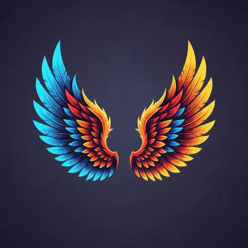 Vibrant Stylized Wings for YouTube Profile Design