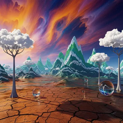 Surreal Abstract Landscape: Otherworldly Beauty