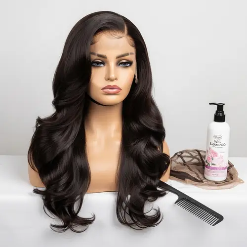 Dark Brown Lustrous Waves Wig | Quality Synthetic Hairpiece
