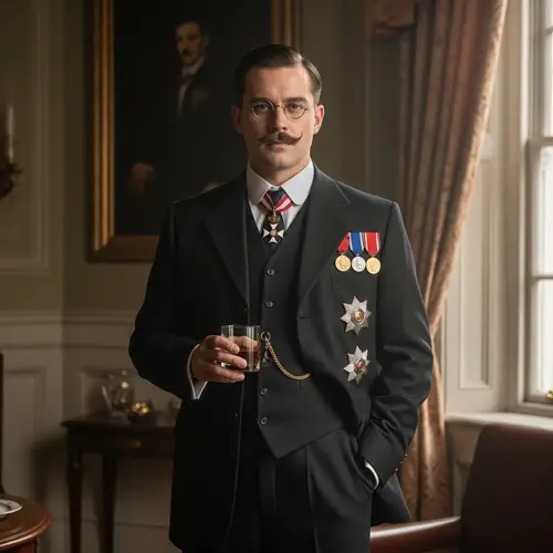 Rey George V with Whisky Glass | Tradition & Regality