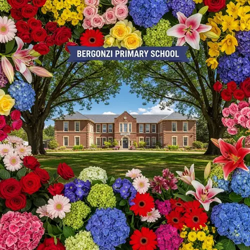 Bergonzi Primary School Surrounded by Vibrant Florals
