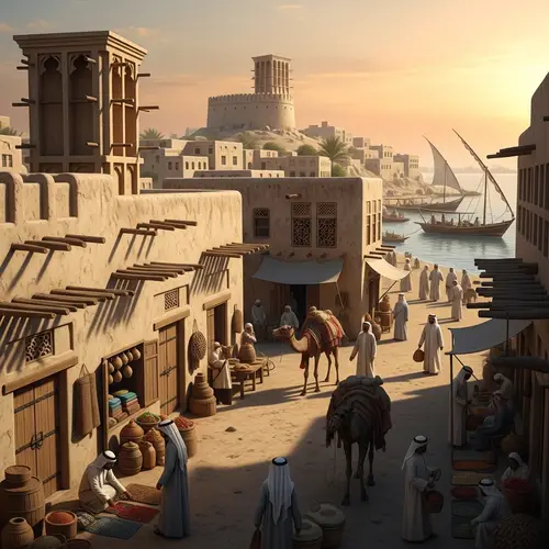 Ancient State of Qatar: Architectural & Cultural Depiction