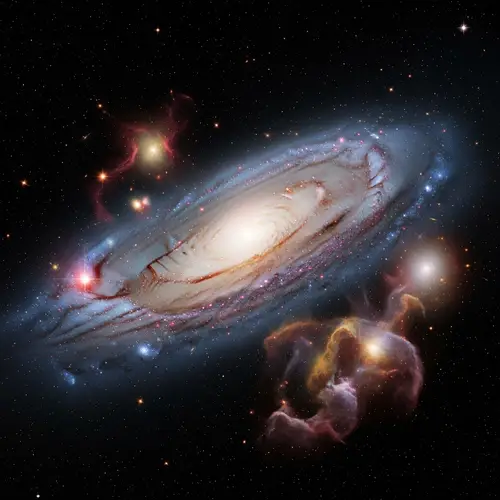 Abstract Galaxy Art: Vibrant Cosmic Swirls