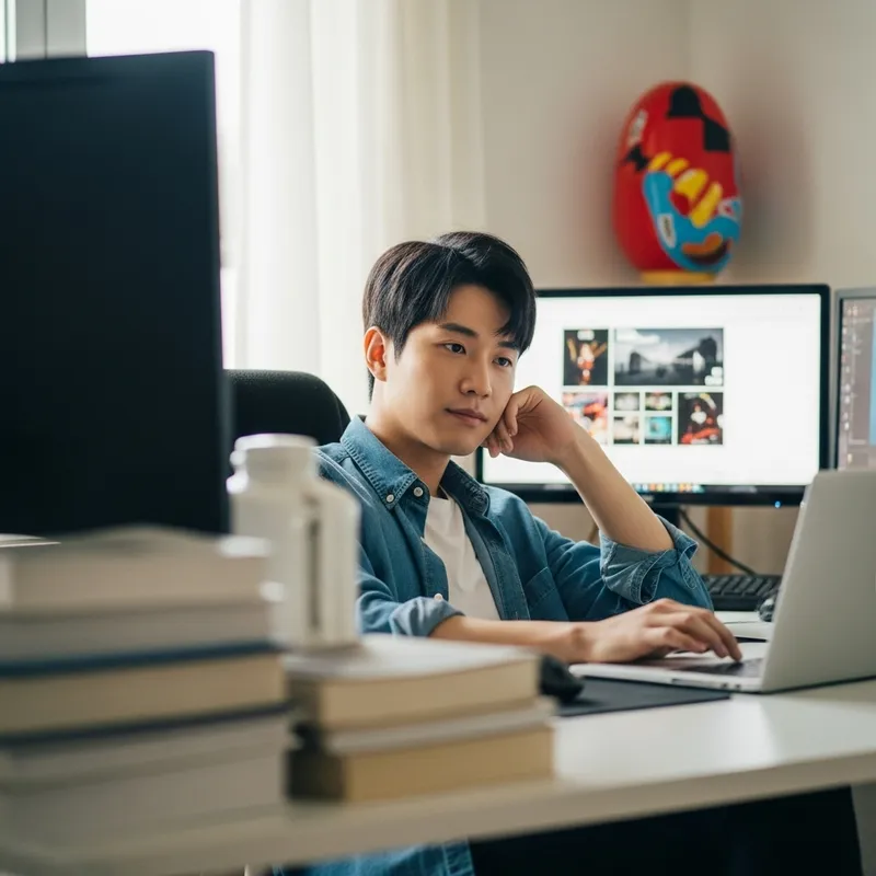 Tech-Inspired Work-From-Home Content Creation in a Modern Setting