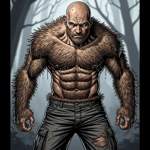 Iconic Action Movie Star with Rugged Physique