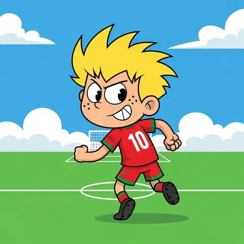Mischievous Bart Simpson in Moroccan Soccer Jersey
