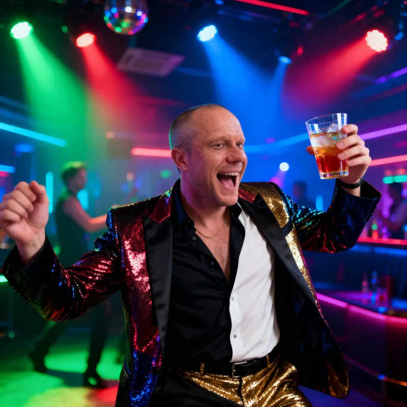 Vibrant Nightclub Celebration: Stylish Attire & Fun Vibrant Nightclub Celebration: Stylish Attire & Fun