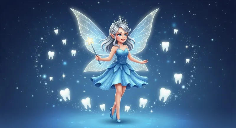 Whimsical Tooth Fairy Illustration - Enchanting Character Art