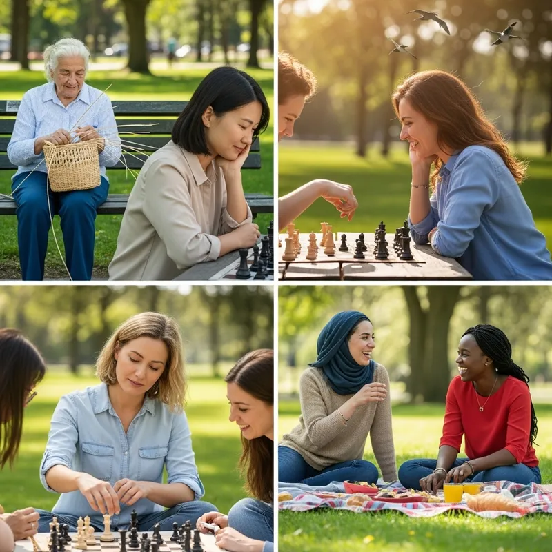 Diverse Women in Park: Cultural Unity and Friendship