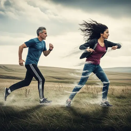 Energetic Sprinting Scene: Run with the Wind