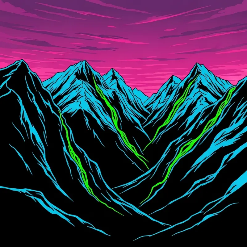 Mind-Bending Mountains: Abstract Palette Imagery