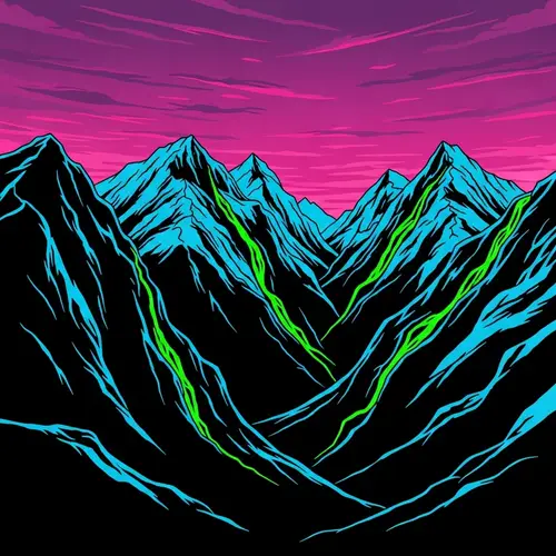 Abstract Mountains in Unconventional Colors