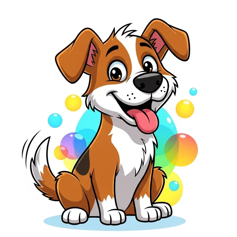 Cute Cartoon Dog Illustration