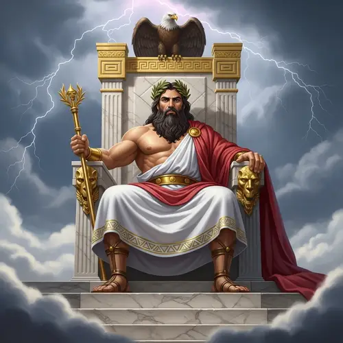 Majestic Zeus: Digital Art of the Greek God