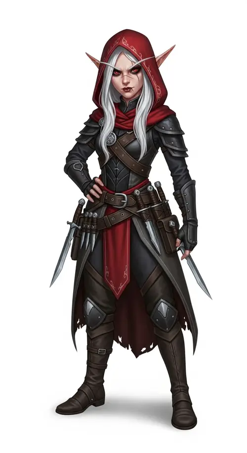 Half-Elf Female Rogue - Mischief and Discipline | North Heritage