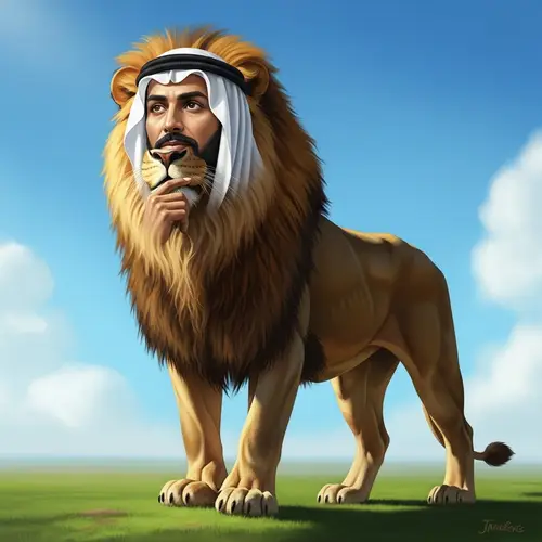 Majestic Lion-Man Hybrid: Wisdom & Power in Harmony