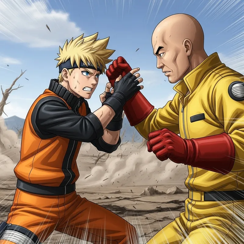 Epic Showdown: Naruto vs. Saitama