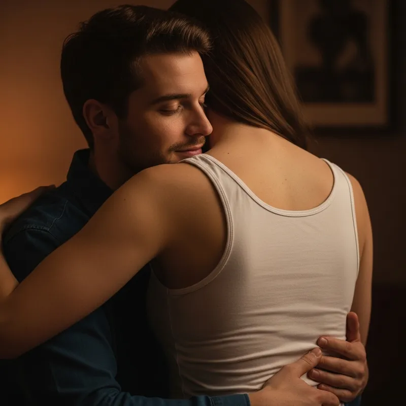 Intimate Connection: Woman Straddling Man Intimate Connection: Woman Straddling Man