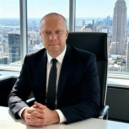 Dynamic Business Leader Portrait in Modern Office