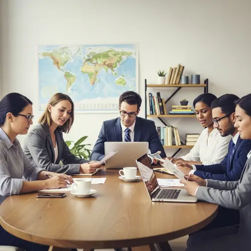 Collective Leadership Scene | Diverse Group at Oval Table