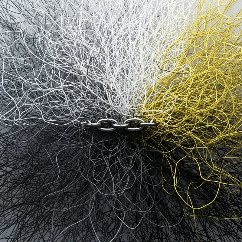 Addiction Abstract Art - Symbolic Tangled Network