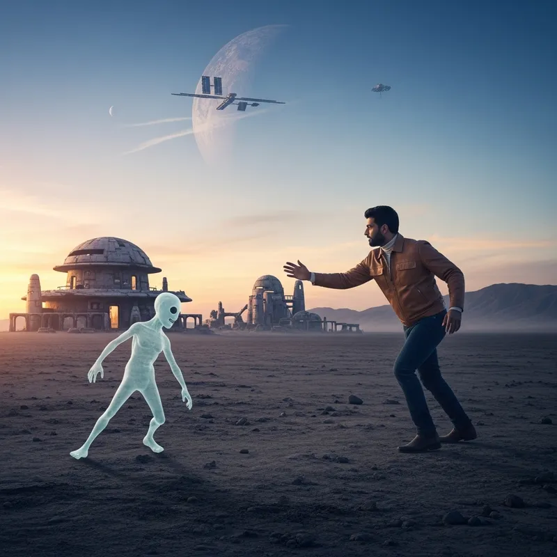 Retrofuturism: Stanislav Lem-inspired Encounter on Alien Plain