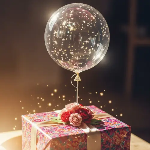 Mother's Day Gift with Transparent Balloon & Colorful Box