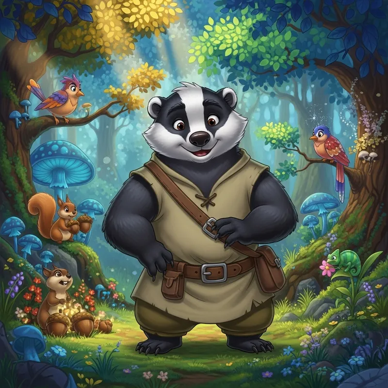 Thicc Anthro Furry in Vibrant Forest | Friendly Animated Scene