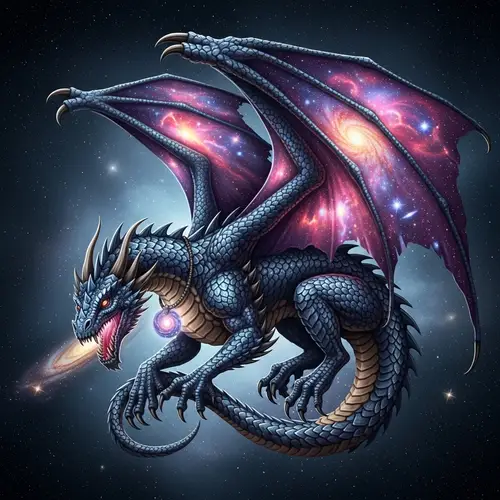 Cosmic Dragon: Devourer of Worlds, Nebula Wings & Gemstone Scales