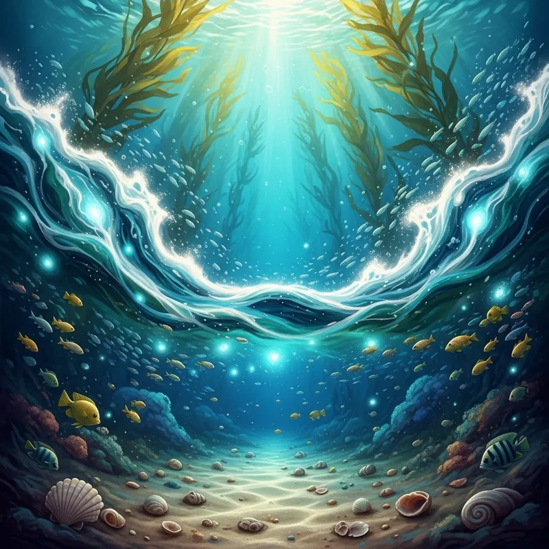 Ocean Abstract Art: Serene Beauty in Colors