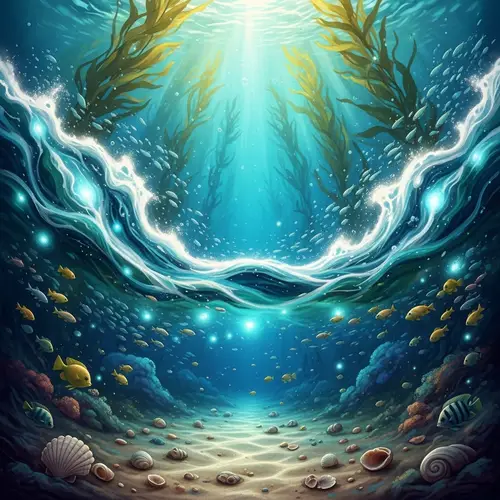 Ocean Waves in Abstract: Serene Beauty in Colors