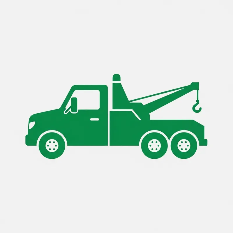 Green Tow Truck Icon Design Green Tow Truck Icon Design