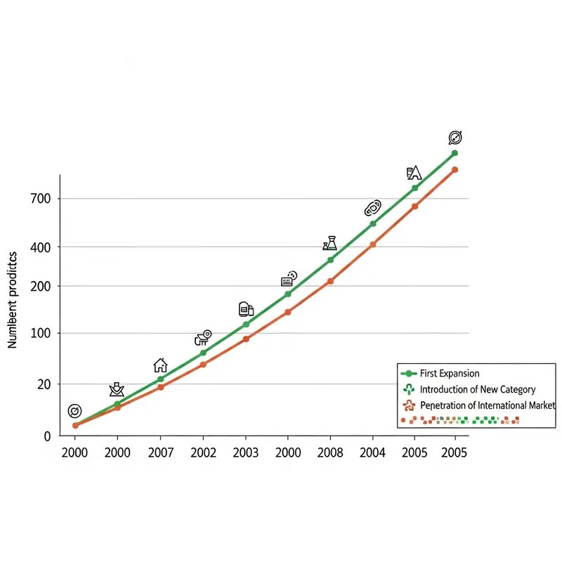 Company's Product Line Expansion Evolution