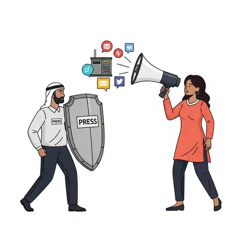 Middle-Eastern Male Shield vs. South Asian Female Megaphone