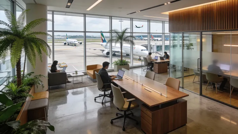 Modern Coworking Space at Changi Airport Terminal 3