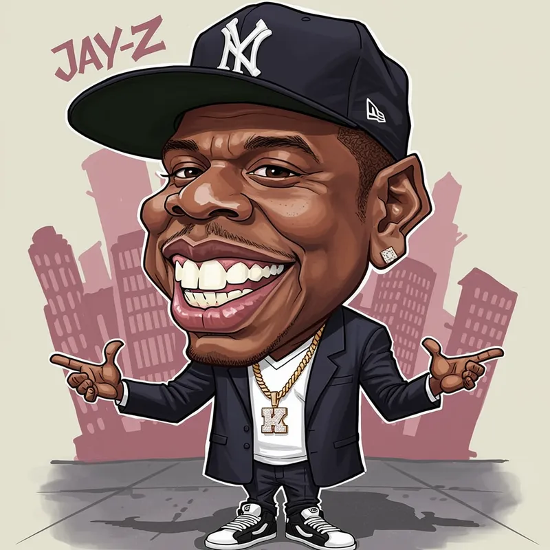 Jay-Z Funny Caricature Artwork