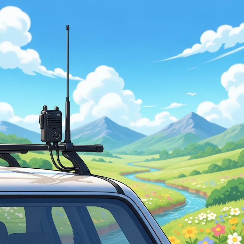 CB Radio Antenna Car in Nature's Paradise CB Radio Antenna Car in Nature's Paradise