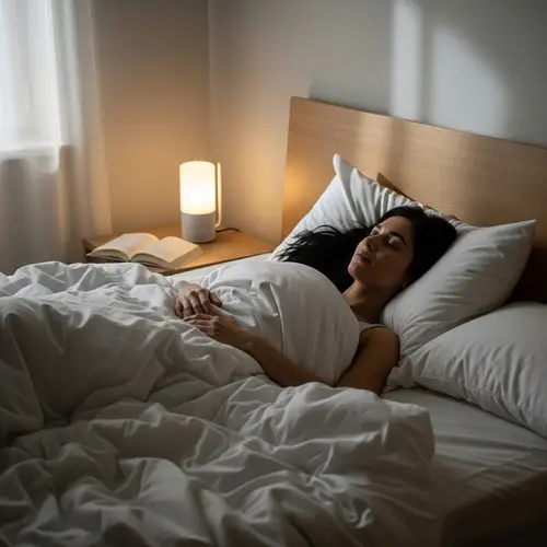 Woman Lying in Bed - Relaxation at Home